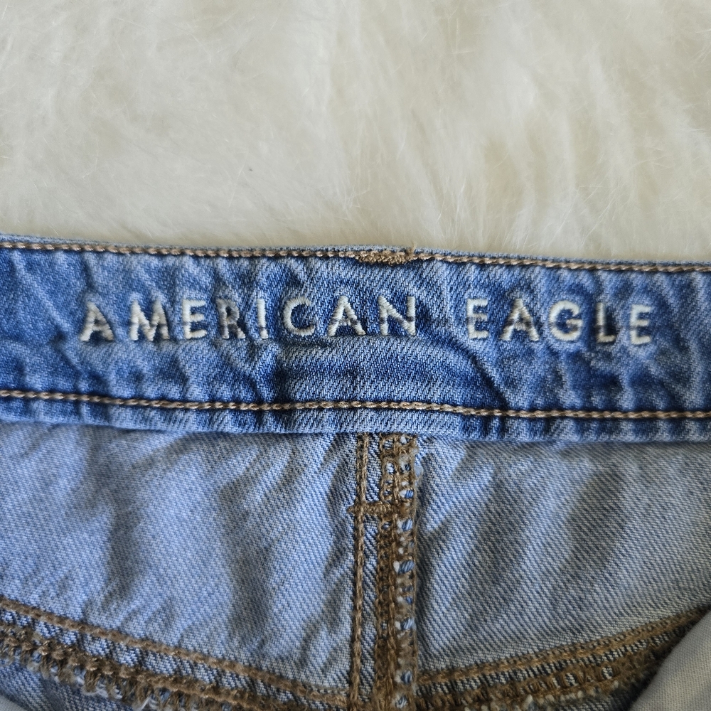 American Eagle Ruffle Tiered Denim Skirt 00 - Picture 5 of 6